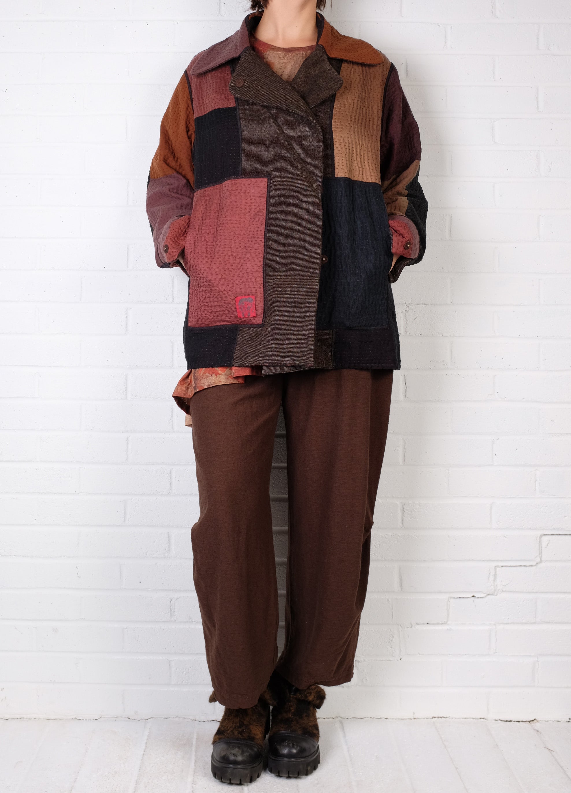 Mieko Mintz Denim Sun-Dye Kantha Pea Cot