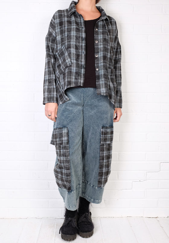 Beau Jours Joy Corduroy Mix Pant in Tide