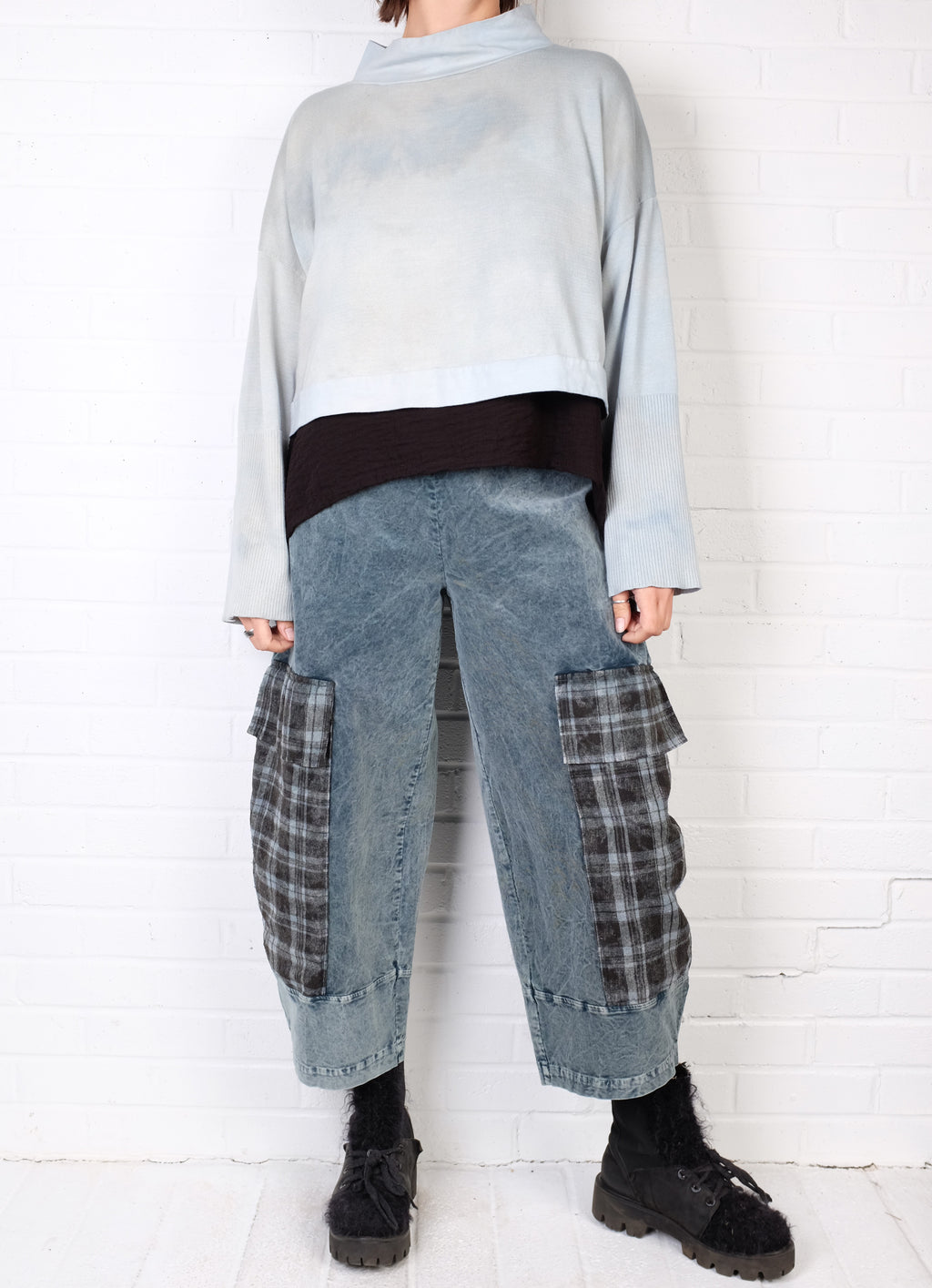 Beau Jours Joy Corduroy Mix Pant in Tide