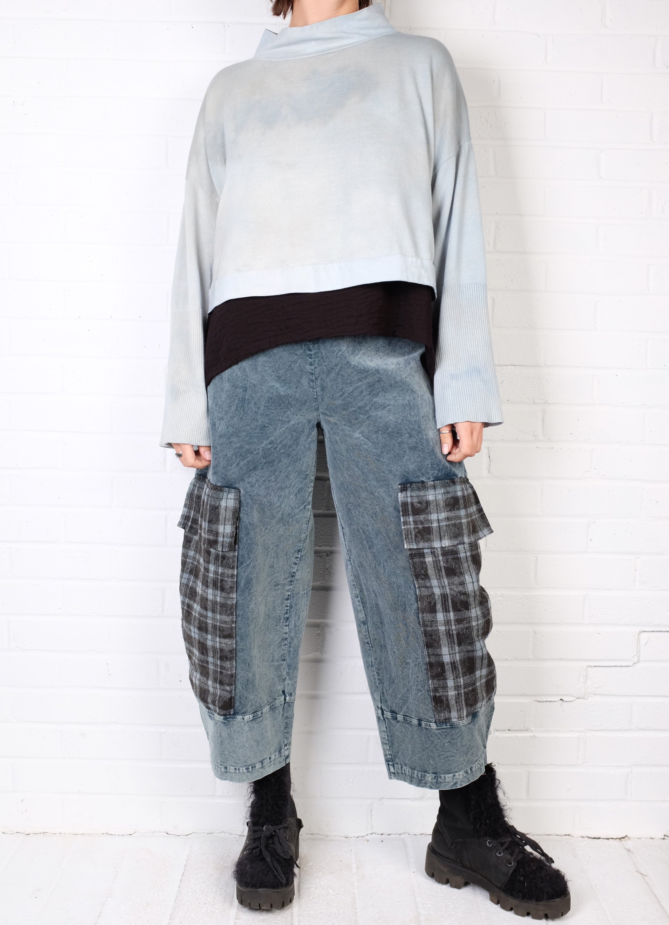 Beau Jours Joy Corduroy Mix Pant in Tide