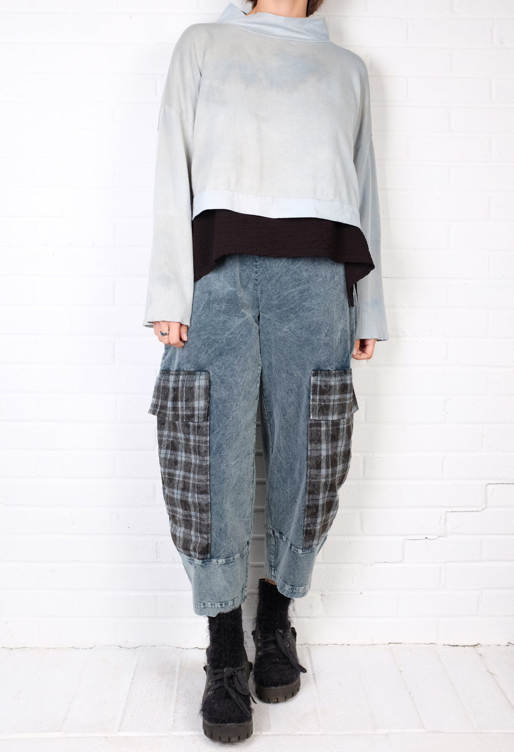 Beau Jours Joy Corduroy Mix Pant in Tide