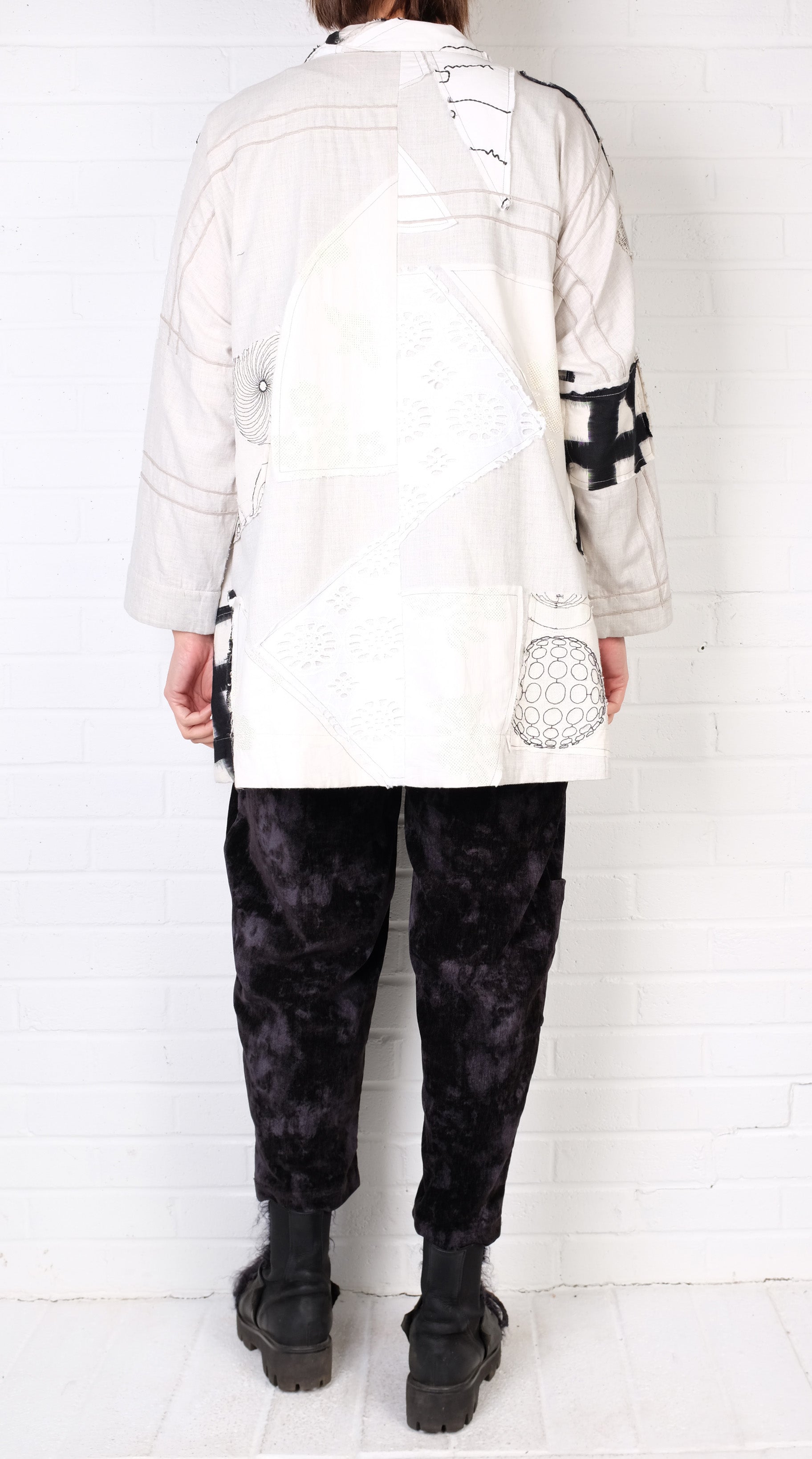 mSquare Swing Jacket in White/Oat