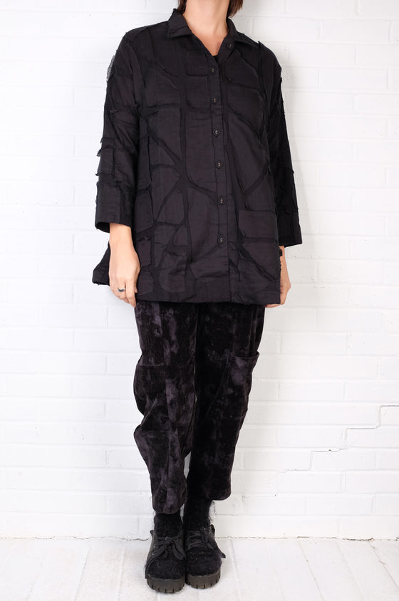 mSquare Swing Shirt in Black Patch