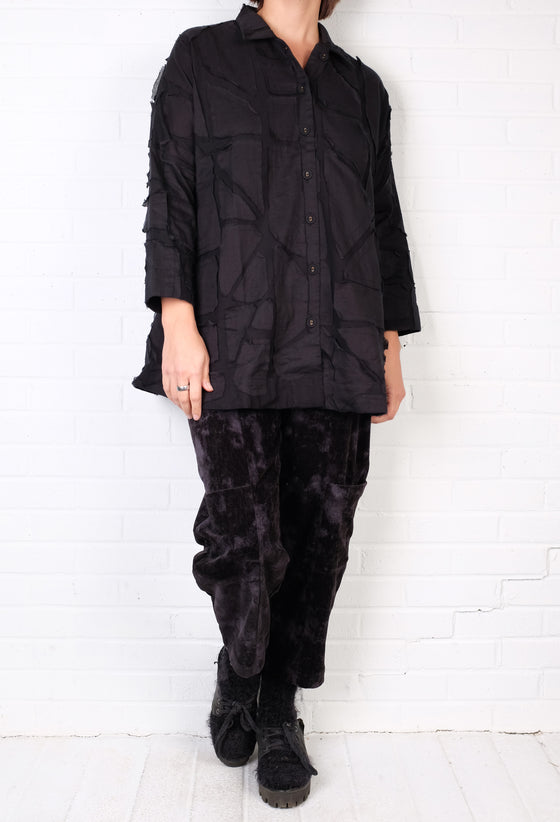 mSquare Swing Shirt in Black Patch