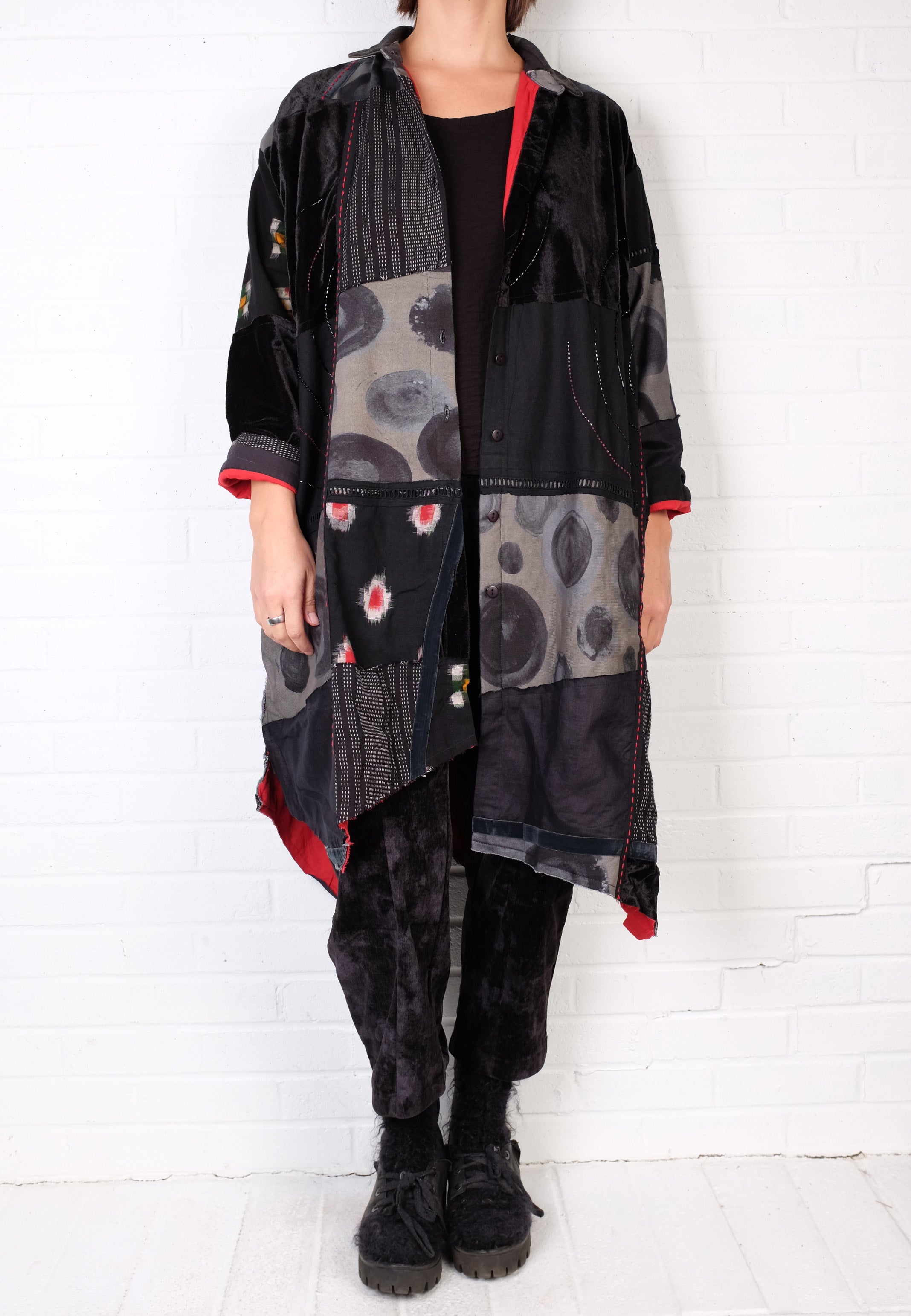 mSquare Plot Patch Jacket/Duster