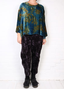  Silk Velvet Eco Print Top