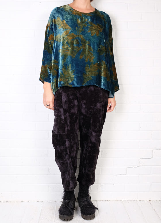 Silk Velvet Eco Print Top