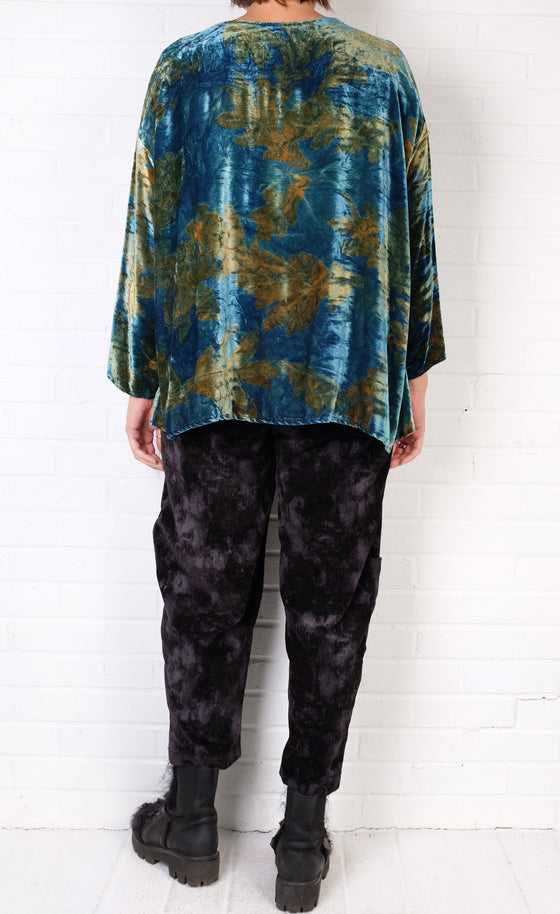 Silk Velvet Eco Print Top