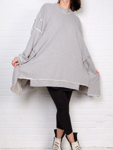  Bodil Pocket Top in Heather Gray