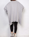 Bodil Pocket Top in Heather Gray