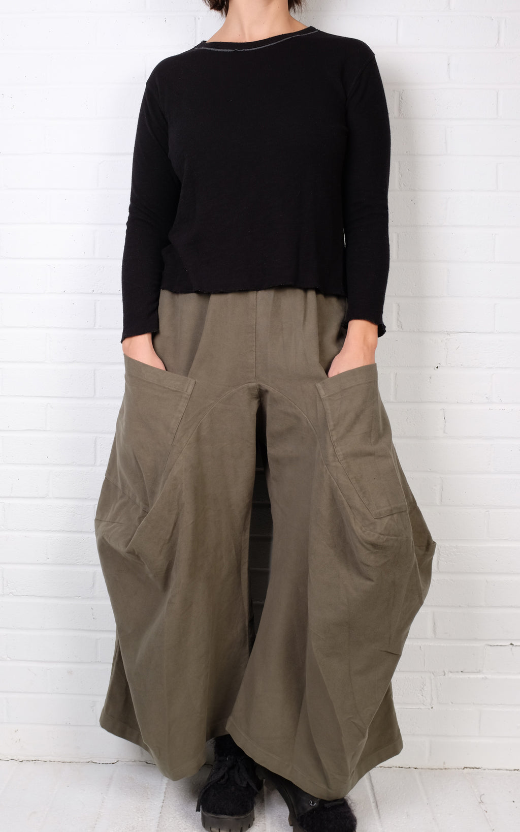 Gerties Double Layer Tee in Black