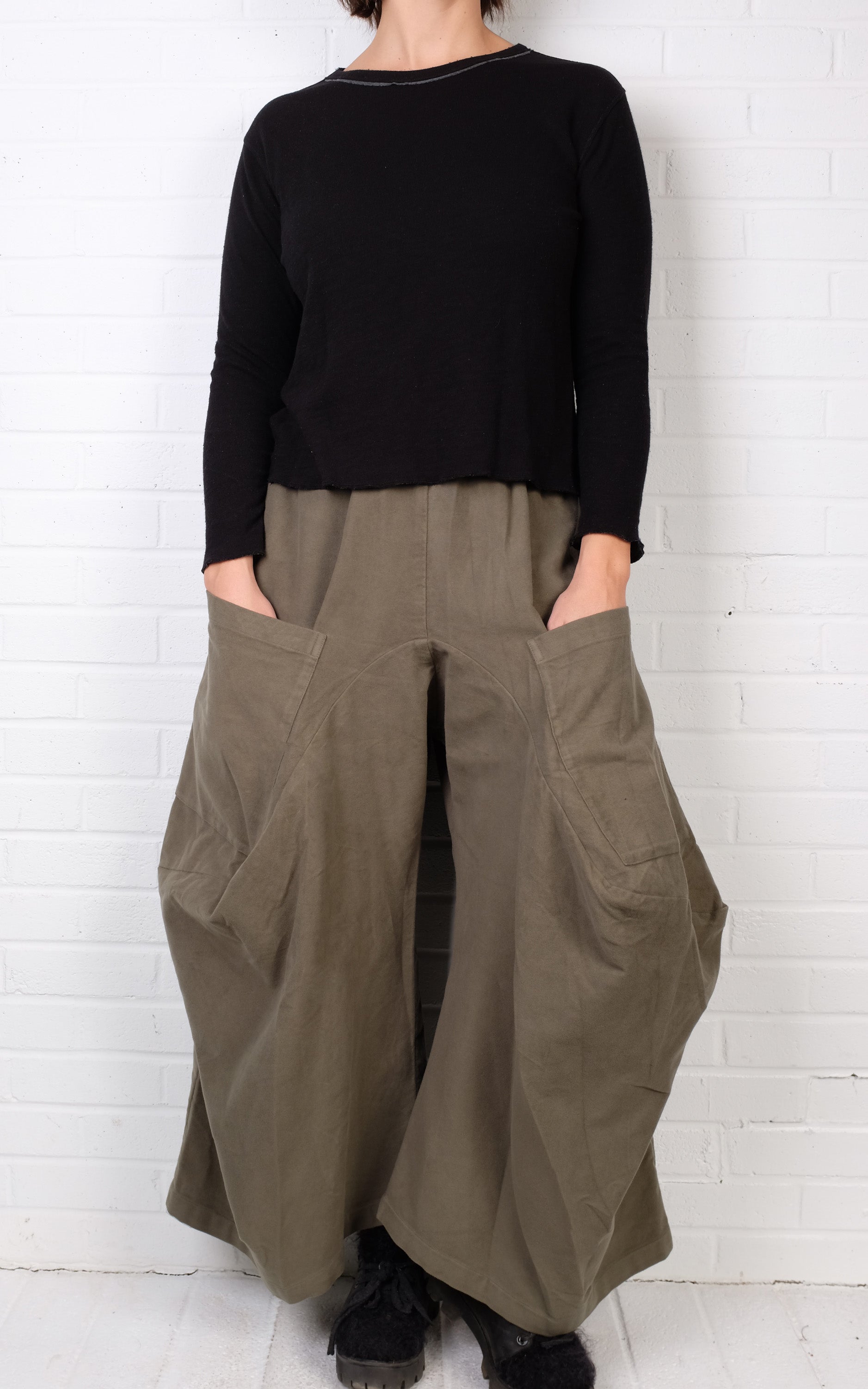 Gerties Double Layer Tee in Black