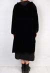 Dress To Kill Black Velvet Hooded Duster