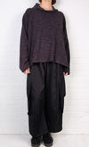 Dress To Kill Slate Charcoal Sweater Boxy Cowl Pullover