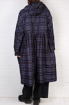 Dress To Kill Navy/Black Check Hooded Duster