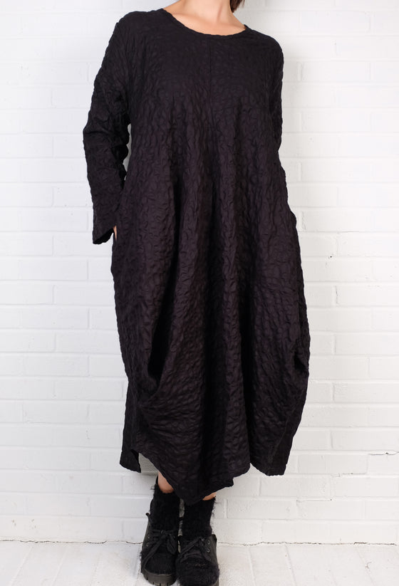 Dress To Kill Black Large Bubble Dot Glamour Dress