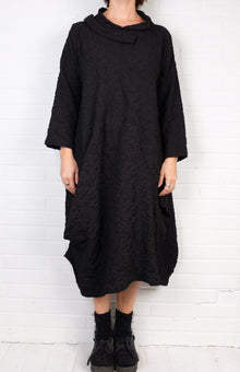  Dress To Kill Black Embroidered Floral LS Glamour Dress