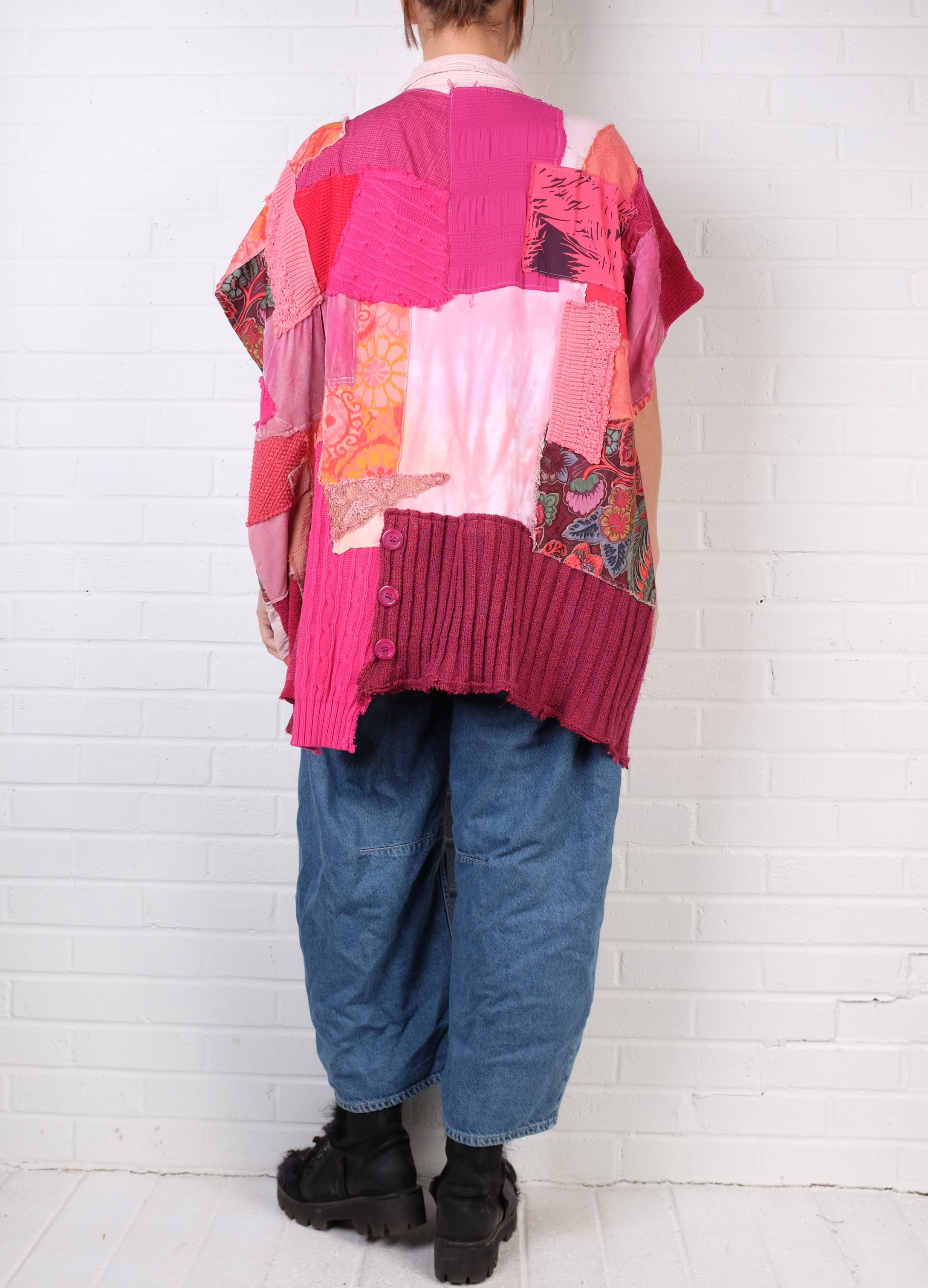 KQ Pink Patch Button Up Shirt