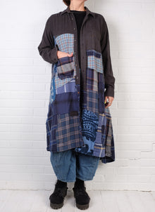  KQ Blue Plaid Patch Duster