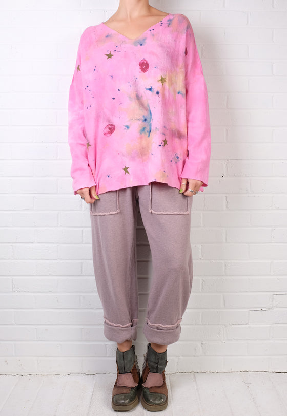 KQ Pink Print Cozy Top