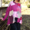 KQ Patch Sweater in Pinks