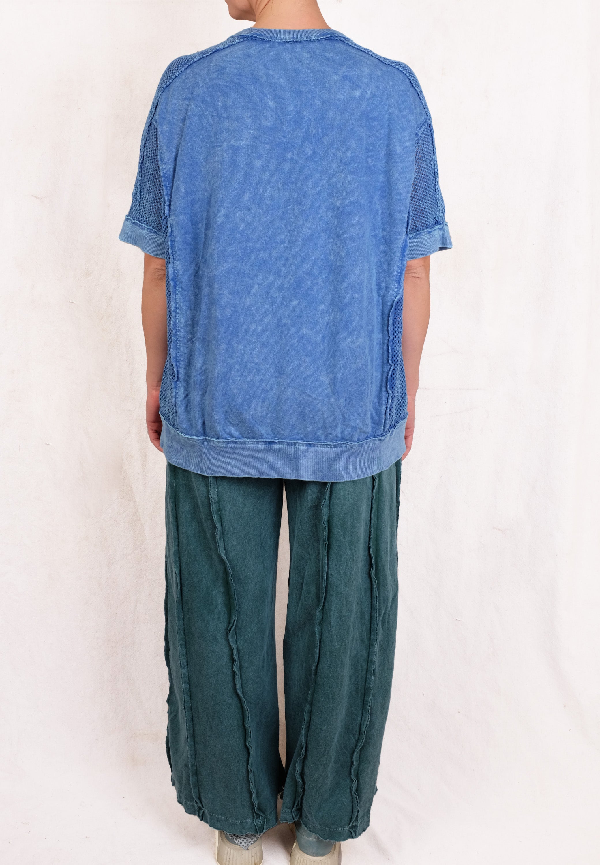 Cobalt Mesh Sleeve Tee