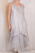 Robin Kaplan Silk Asymmetric Tunic with Pocket in Ice Blue