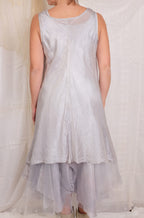 Robin Kaplan Silk Asymmetric Tunic with Pocket in Ice Blue