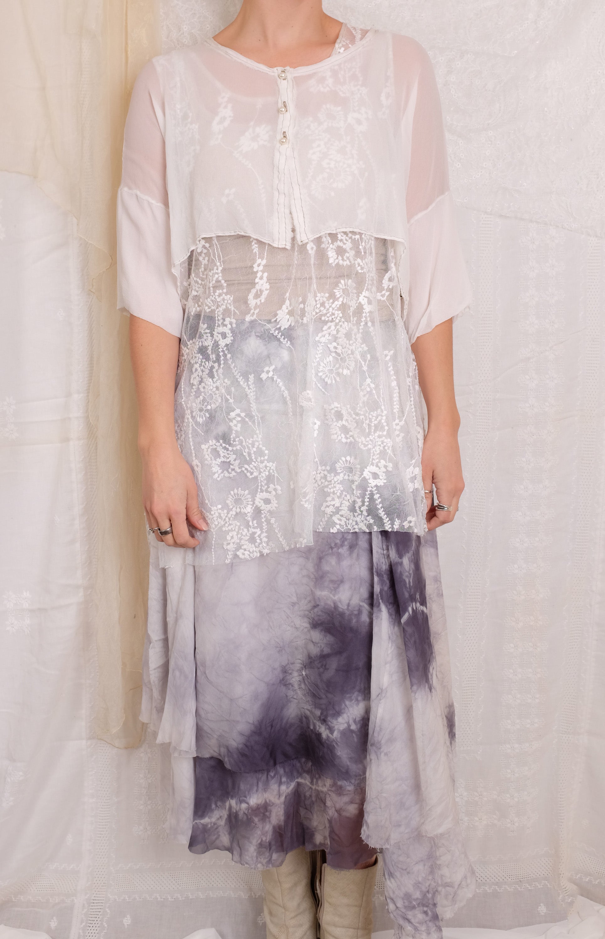 Robin Kaplan 3 Layer Skirt In Black/White