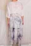Robin Kaplan Silk Chiffon Cropped Cardigan in White
