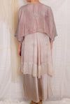 Robin Kaplan Soft Organza Cropped Cardigan in Greige