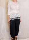 Robin Kaplan Effeto Lace Tee in White
