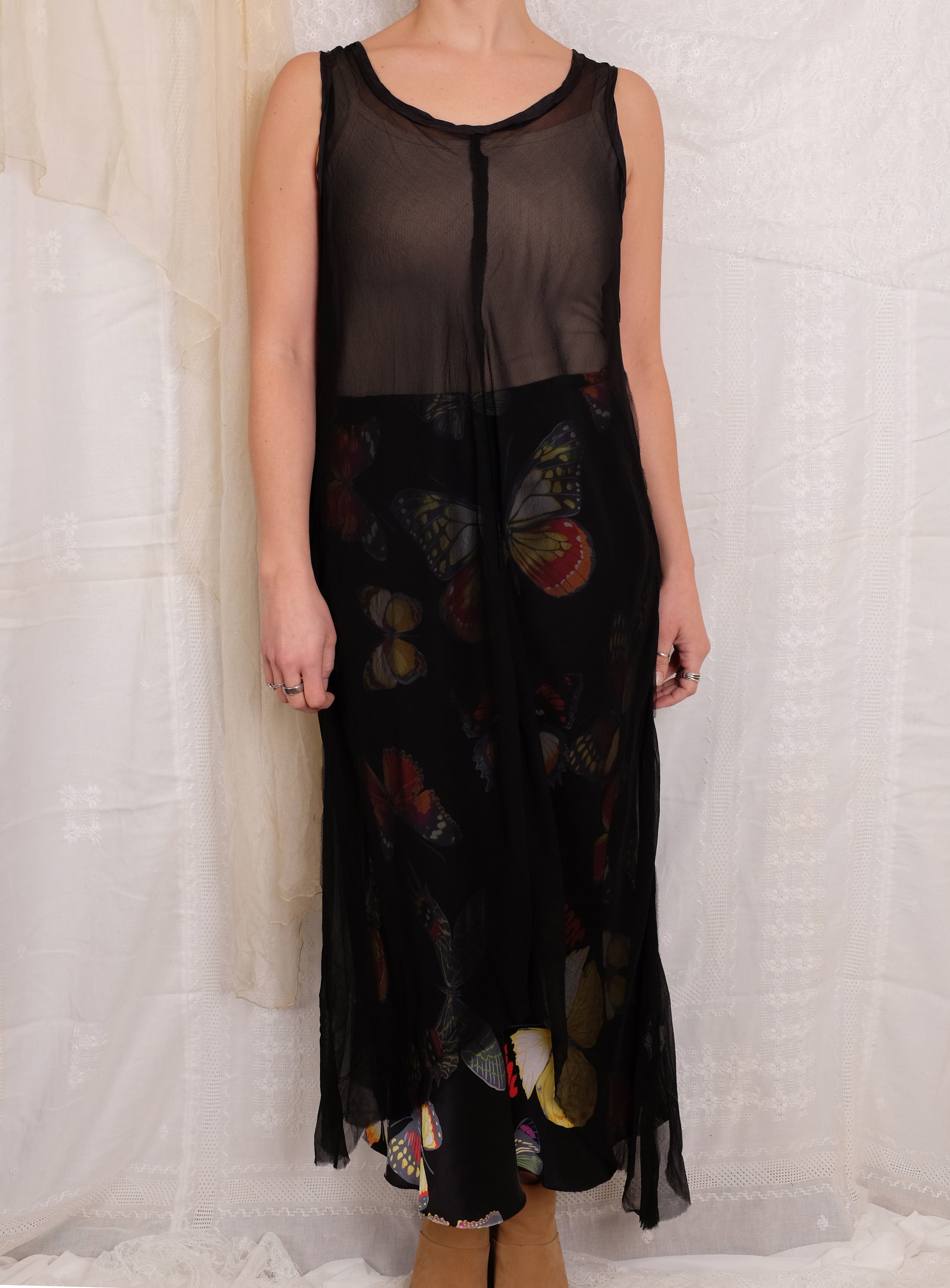 Robin Kaplan Chiffon Asymmetric Dress in Black