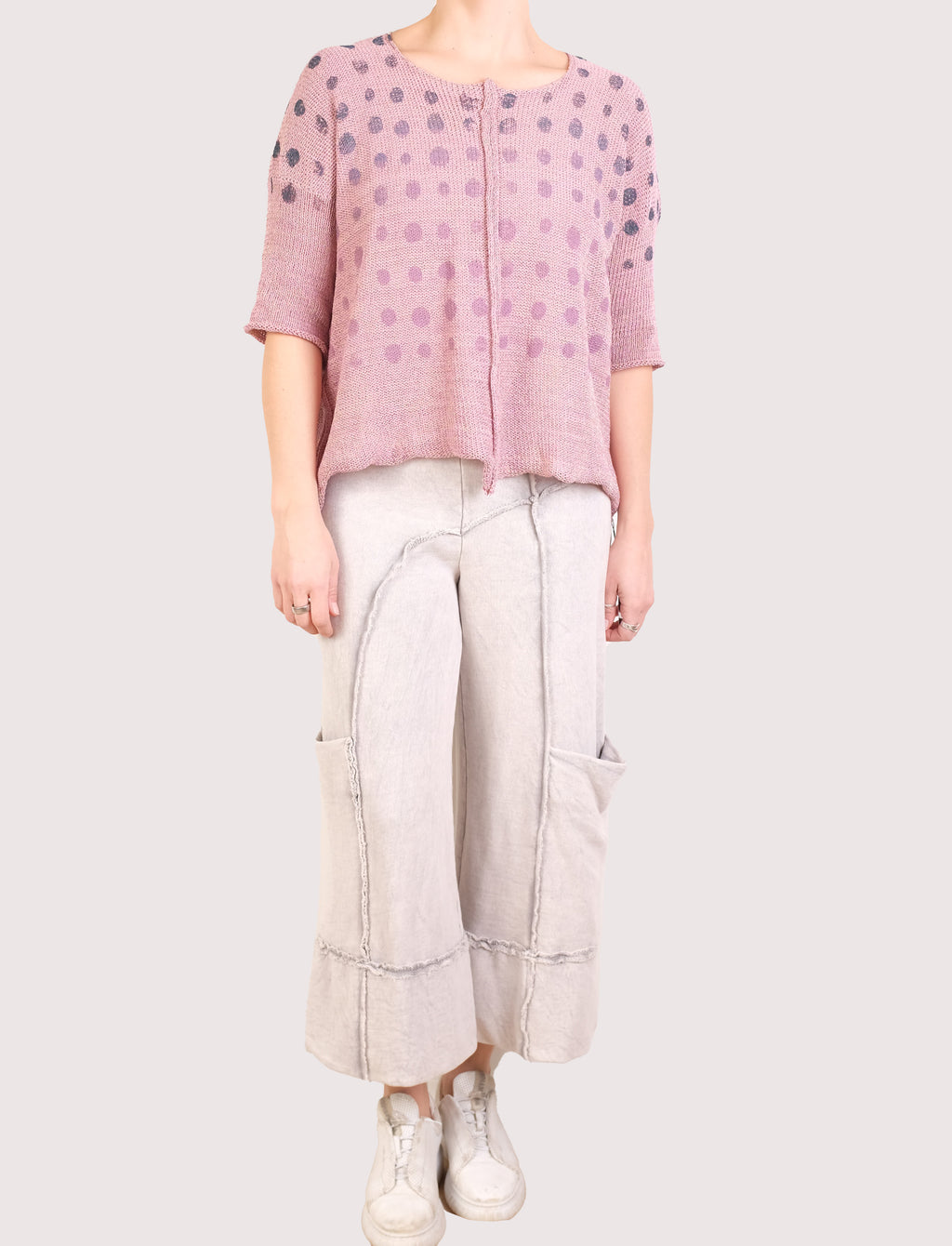 Paper Temples Wally Sweater in Mauve Dot