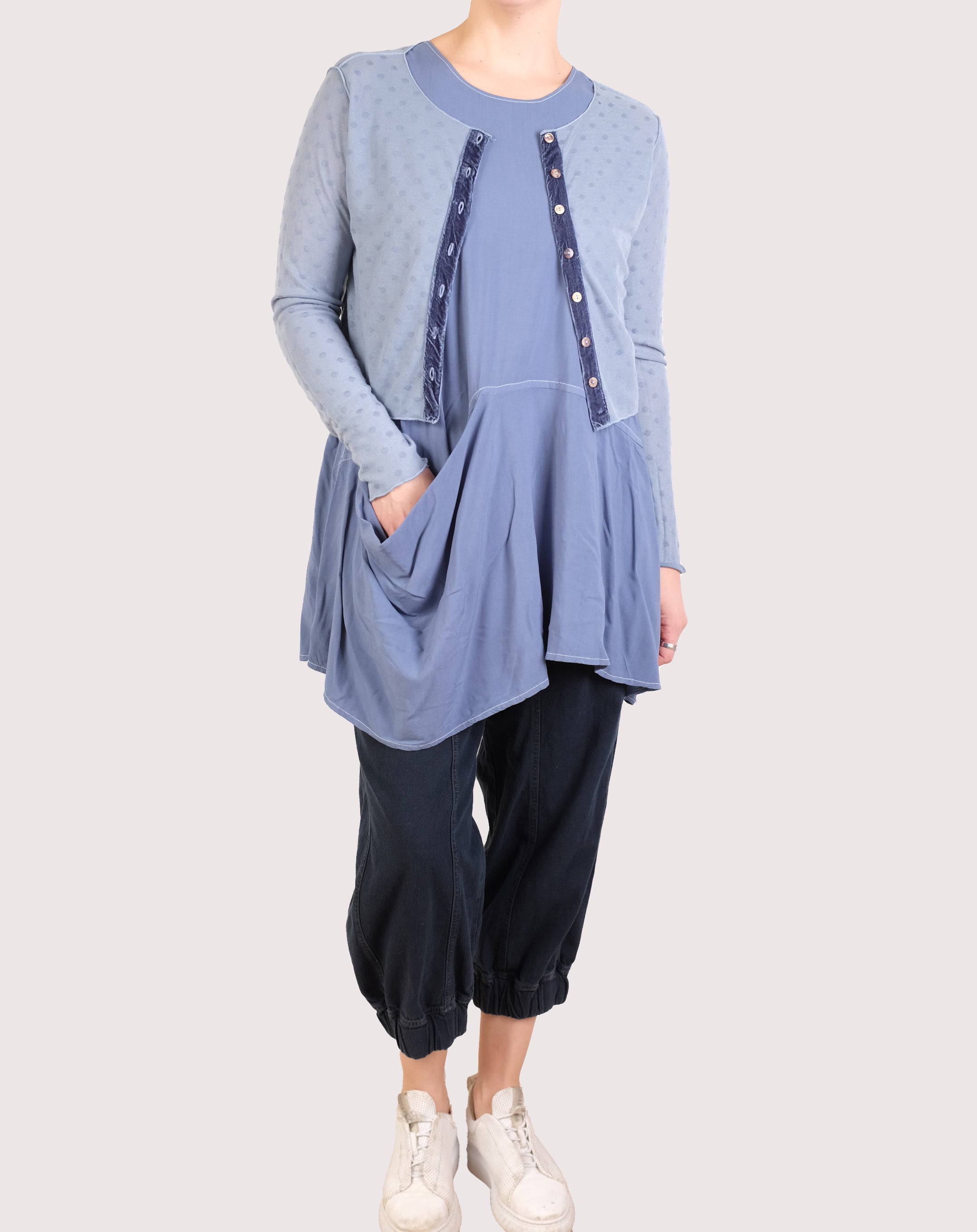 Paper Temples Circle Tunic in Tidal