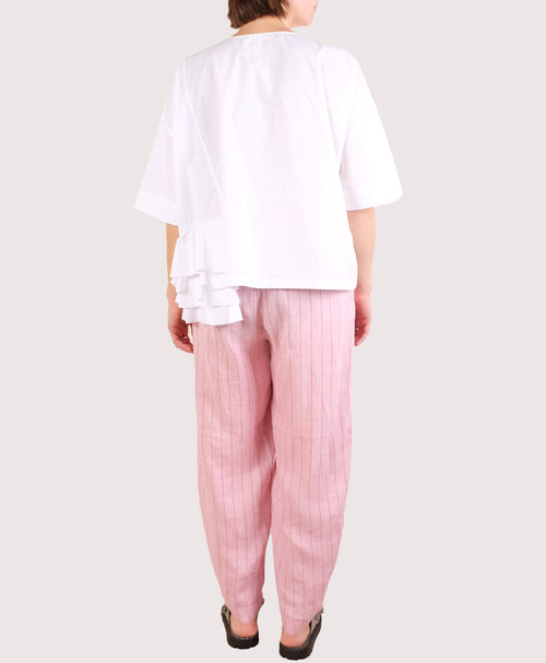 Alembika White Ruffle Top