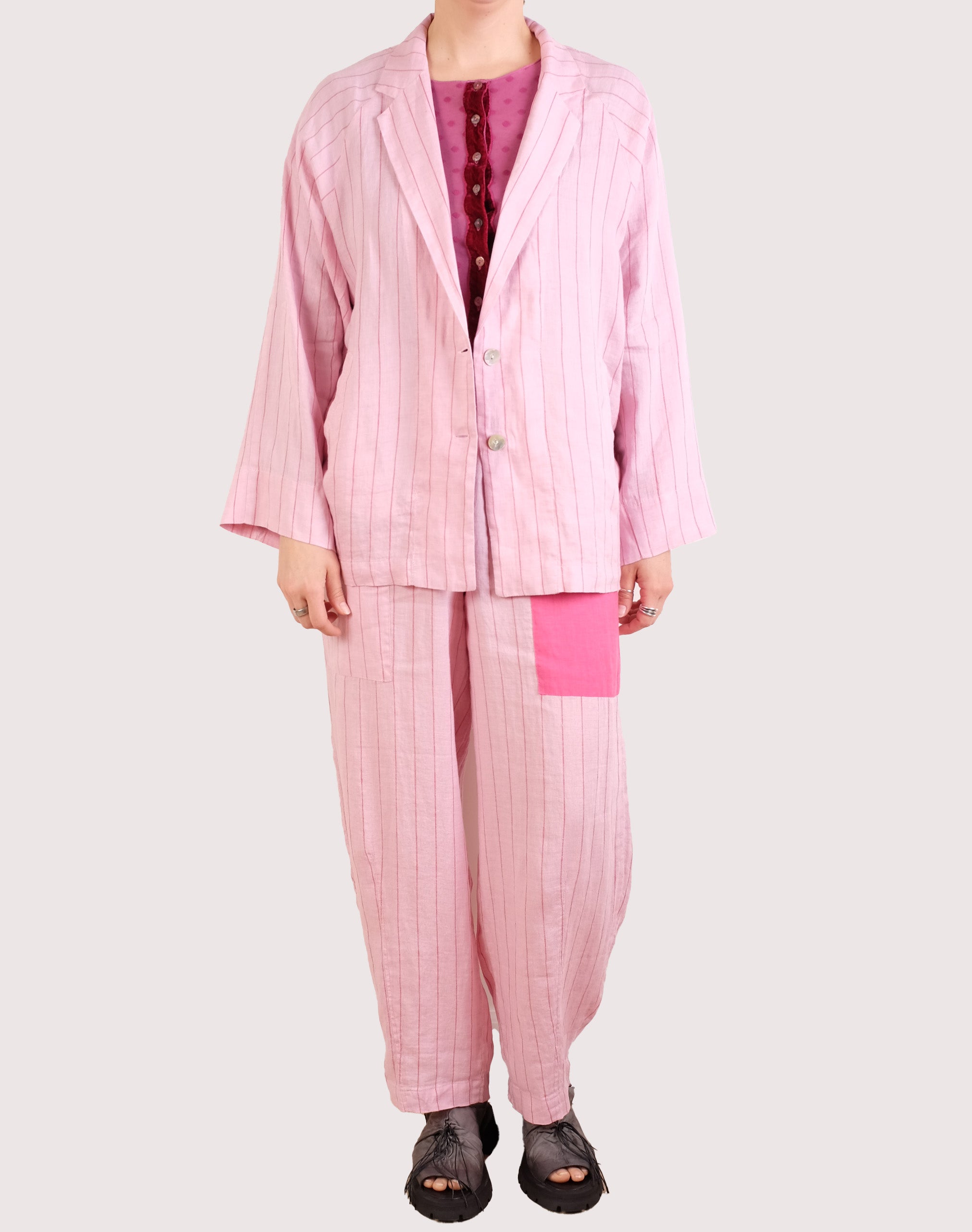 Alembika Pink Stripe Pants