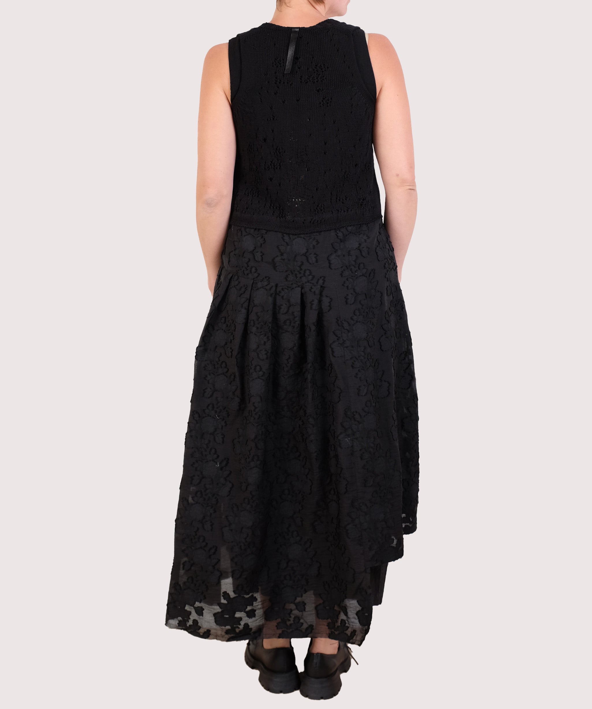 Serienumerica Dress With Knitted Top