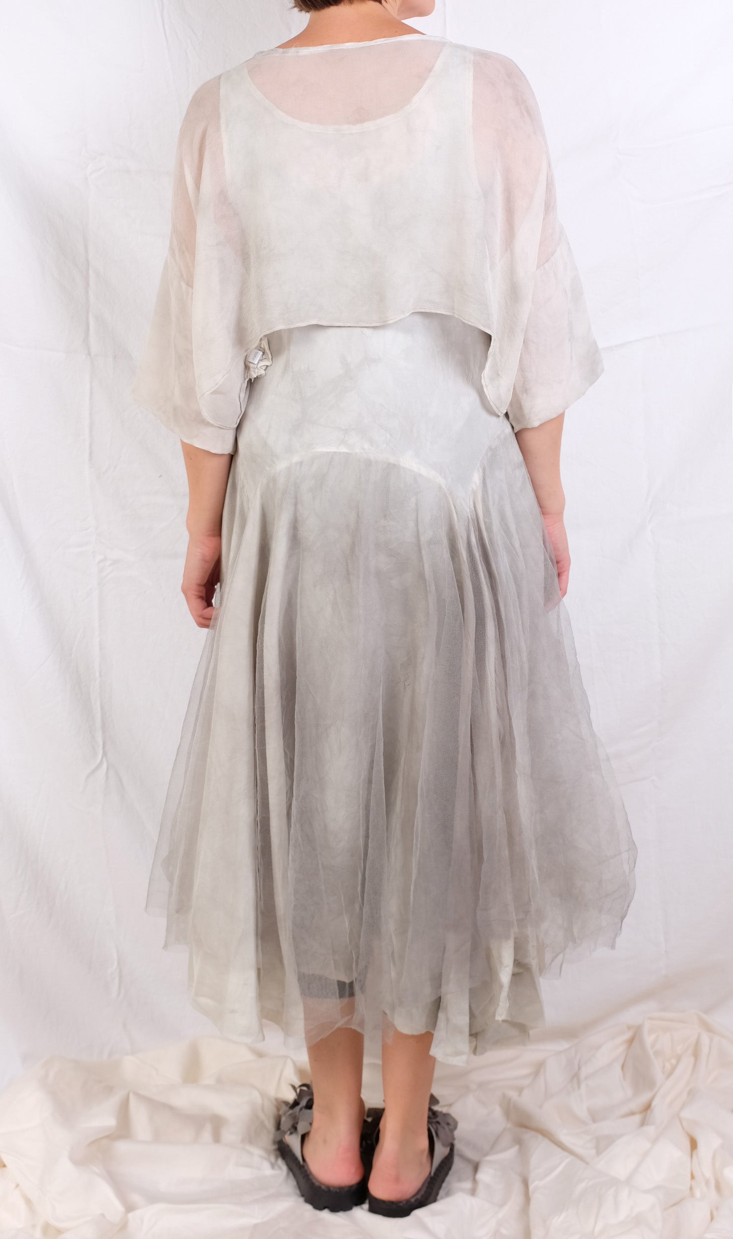 Robin Kaplan Tulle Garden Dress in Icy Gray