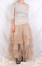Robin Kaplan Merino Wool Knit Tee in Icy Gray