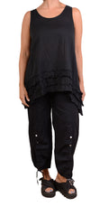 Tulip Lily Tank in Black