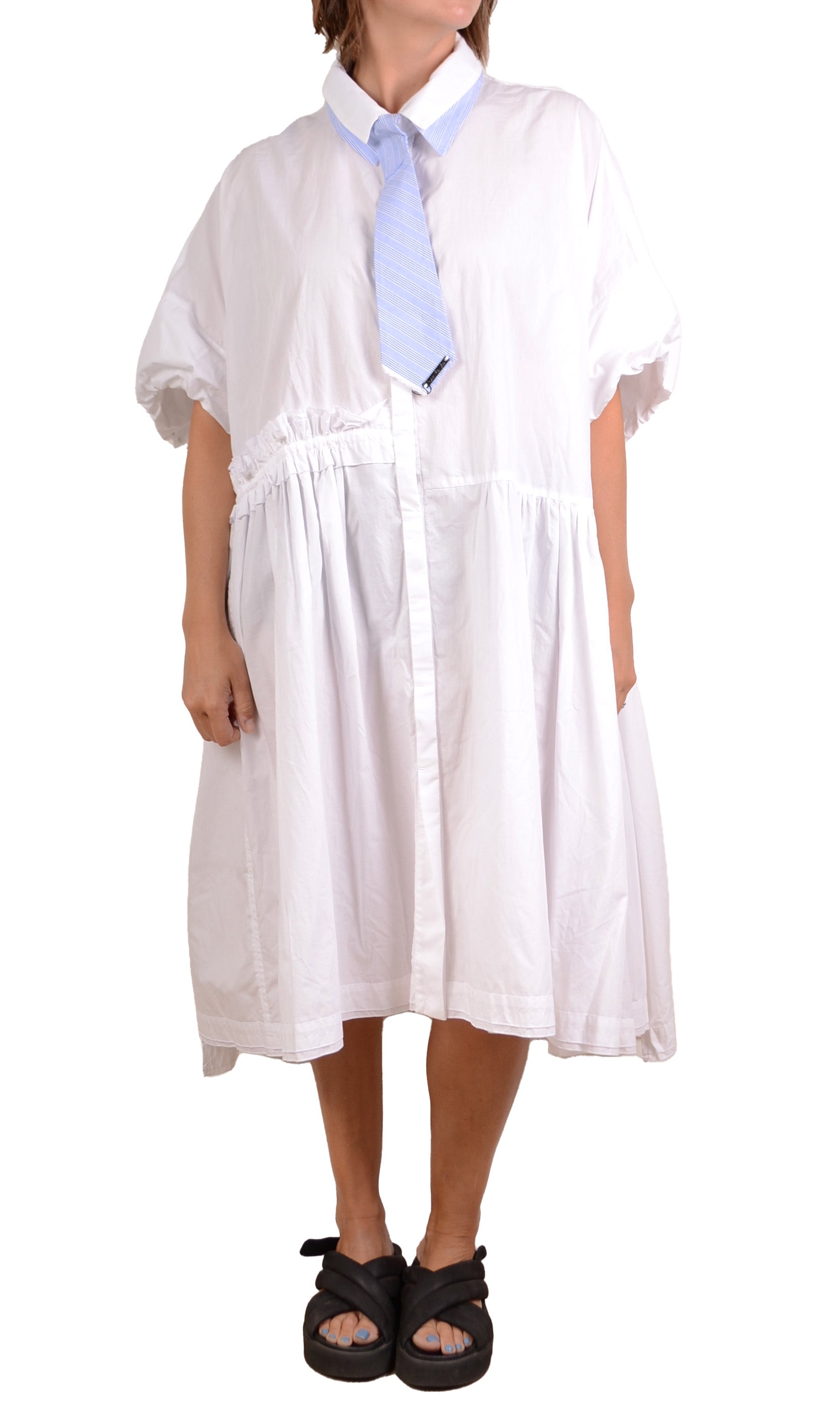 Paper Temples Neck Tie in Blue Stripe