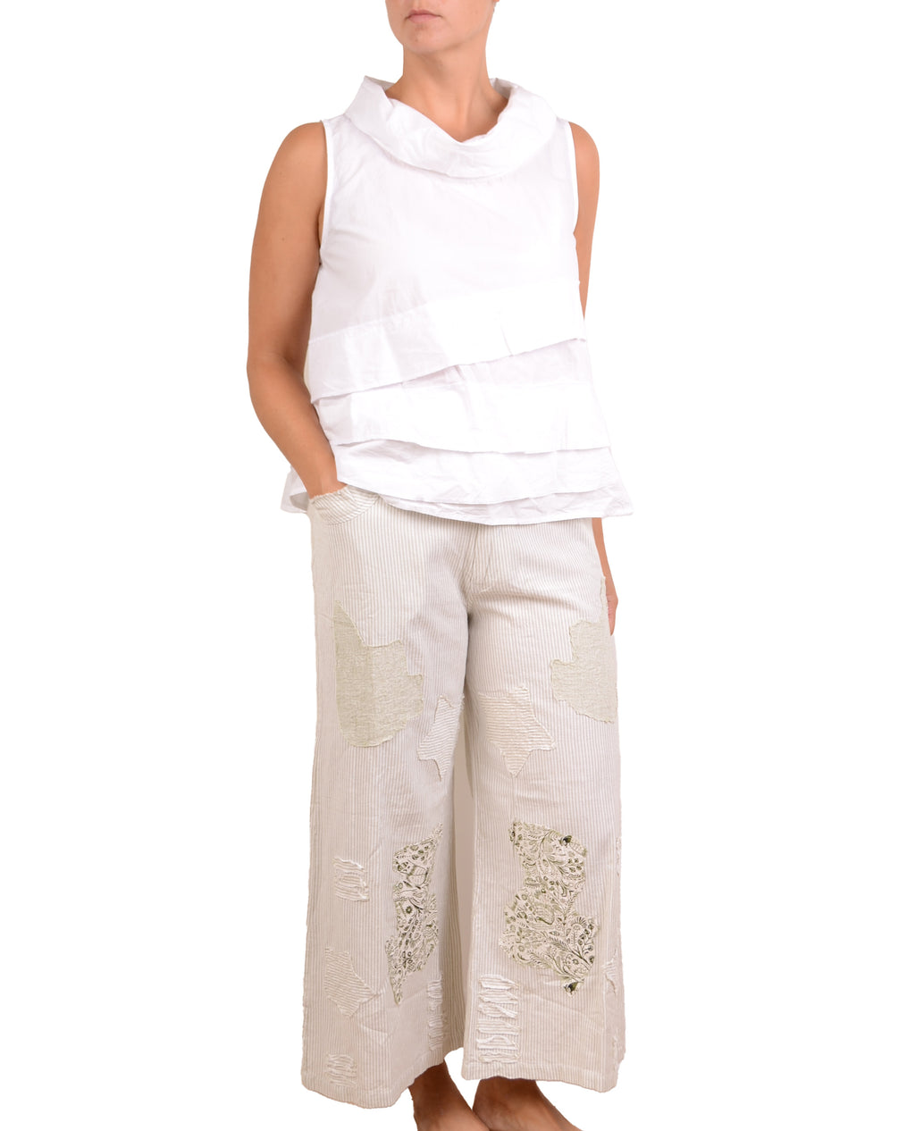 Tulip Arabella Pant in Sage Stripe