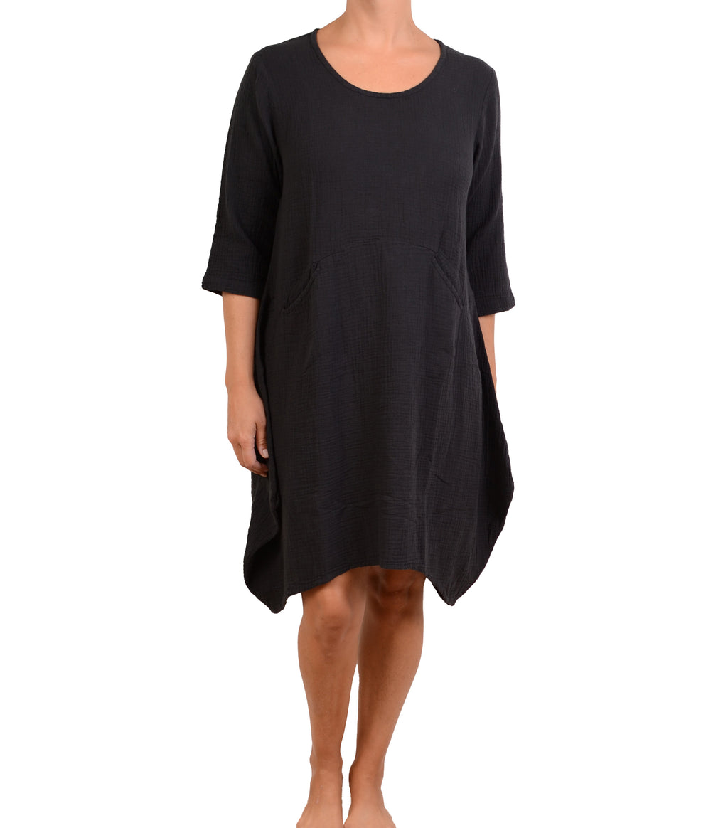 Tulip Kira Dress in Black Gauze