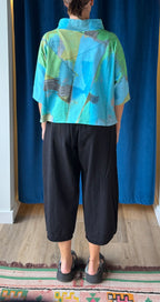 Andrea Geer One Size Funnel Top in Blues/Greens