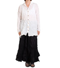 Privatsachen WerkKnitt Crinkle Silk Blouse in White