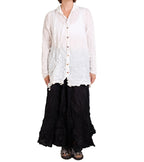 Privatsachen WerkKnitt Crinkle Silk Blouse in White