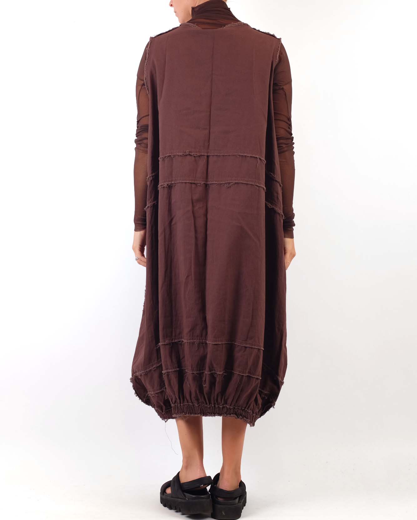Loyko Brick Dress in Brown