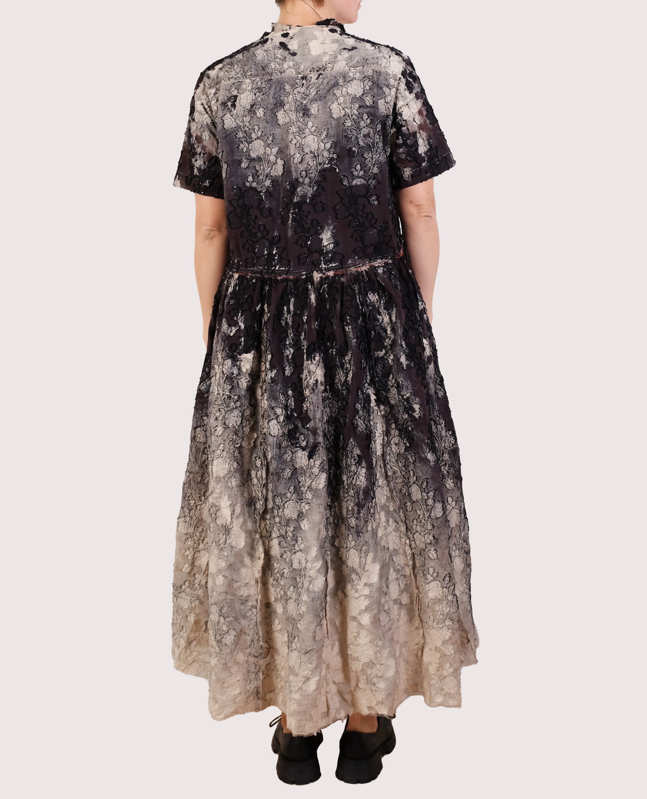 Serienumerica Shirt Dress With Gathered Skirt