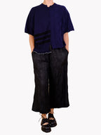 Serienumerica Asymmetric Sweater in BlackBlue
